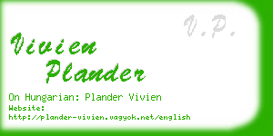 vivien plander business card